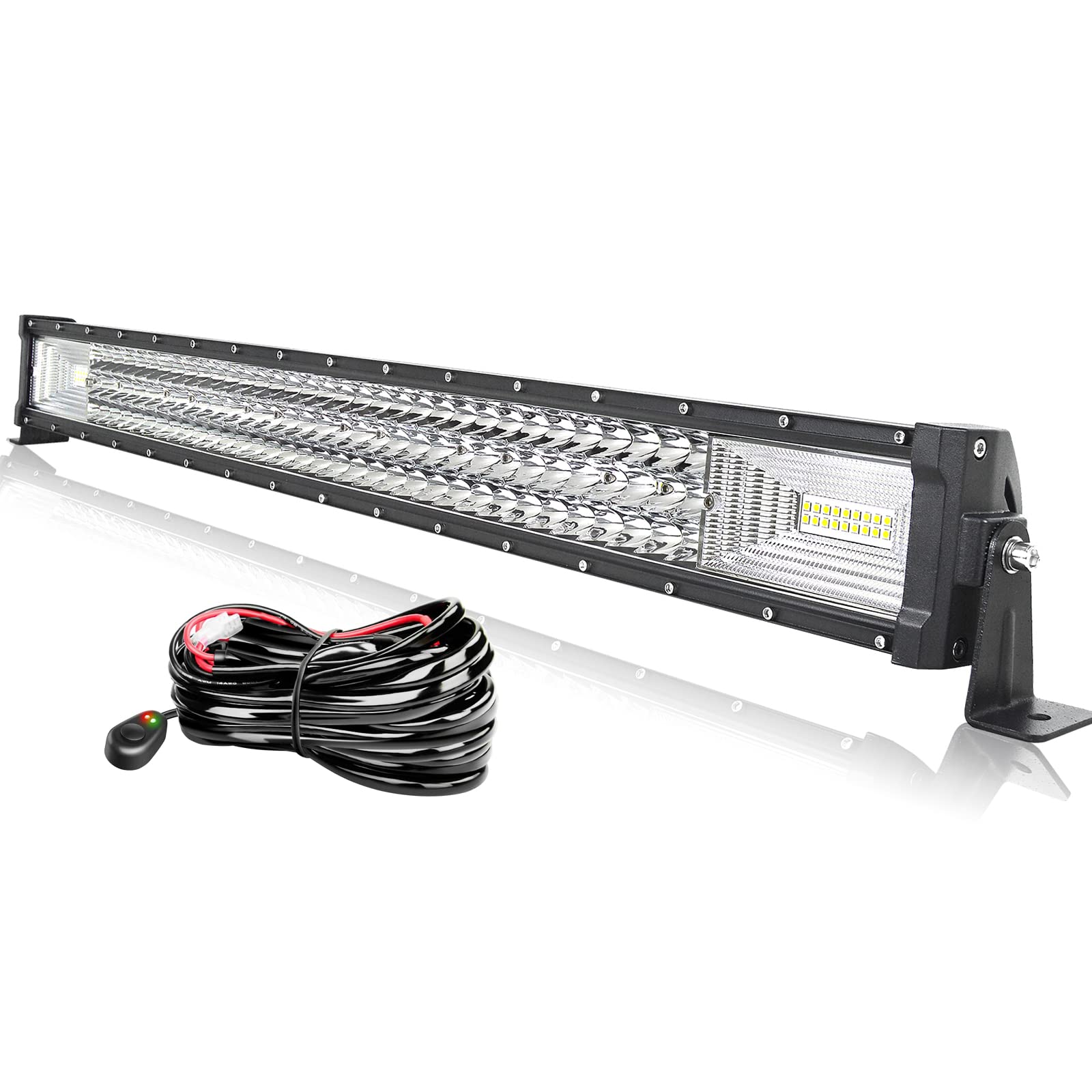 AUXTINGS 82 cm 405W Gerade LED Lichtleiste Spot Zusatzscheinwerfer Flutlicht Spot LED Arbeitsleuchte mit 12V Kabelbaum Kit für JP Pickup Offroad Truck 4X4 ATV Bootsanhänger,wasserdicht AUXTINGS 82 cm 405W Gerade LED Lichtleiste Spot Zusatzscheinwerfer Flutlicht Spot LED Arbeitsleuchte mit 12V Kabelbaum Kit für JP Pickup Offroad Truck 4X4 ATV Bootsanhänger,wasserdicht von AUXTINGS
