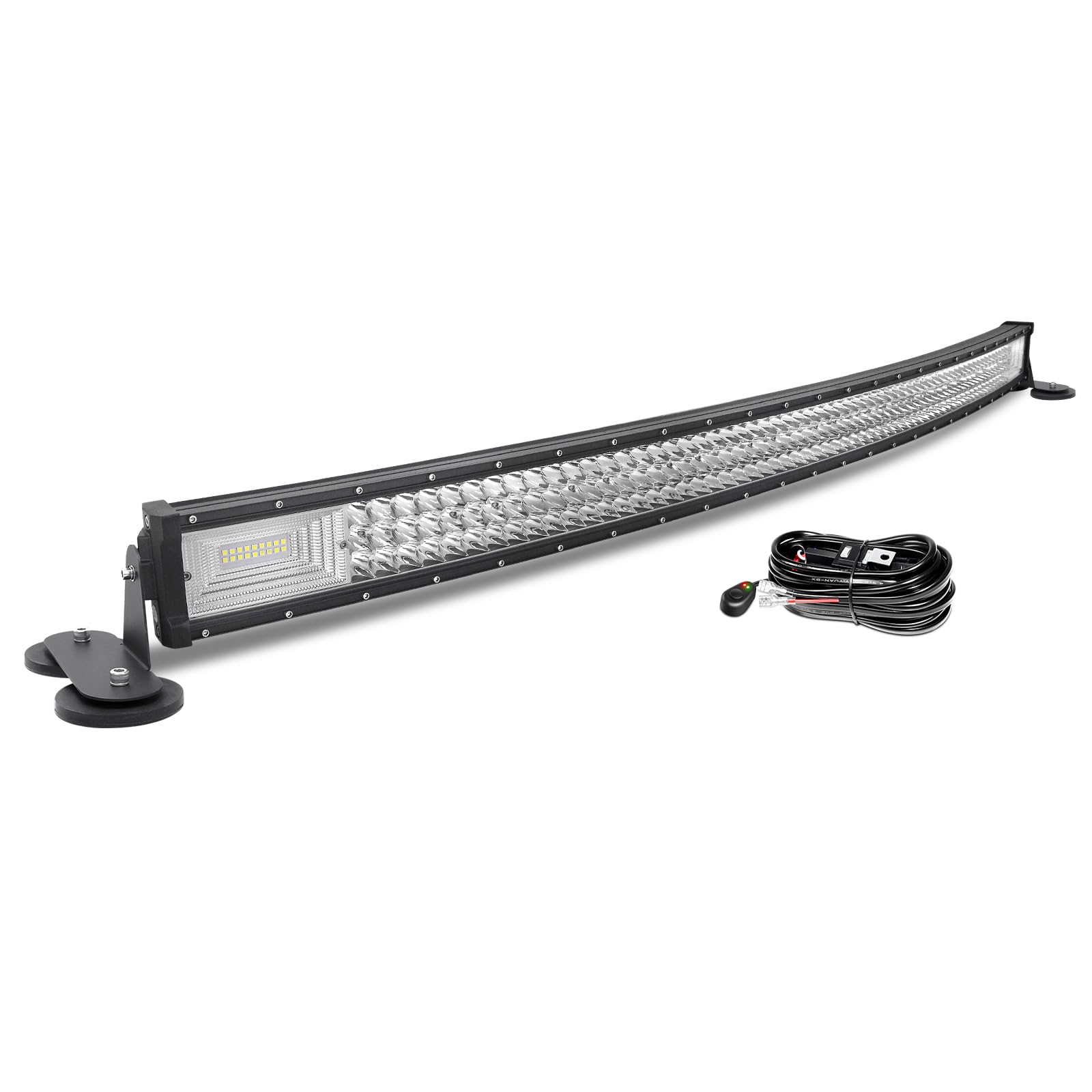 AUXTINGS Gebogen 127 cm LED Lichtleiste 648W Zusatzscheinwerfer Flutlicht Spot LED Arbeitsleuchte mit magnetische Unterstützung 12V Kabelbaum Kit für Pickup Offroad Traktor 4X4 ATV Bootsanhänger,IP67 AUXTINGS Gebogen 127 cm LED Lichtleiste 648W Zusatzscheinwerfer Flutlicht Spot LED Arbeitsleuchte mit magnetische Unterstützung 12V Kabelbaum Kit für Pickup Offroad Traktor 4X4 ATV Bootsanhänger,IP67 von AUXTINGS