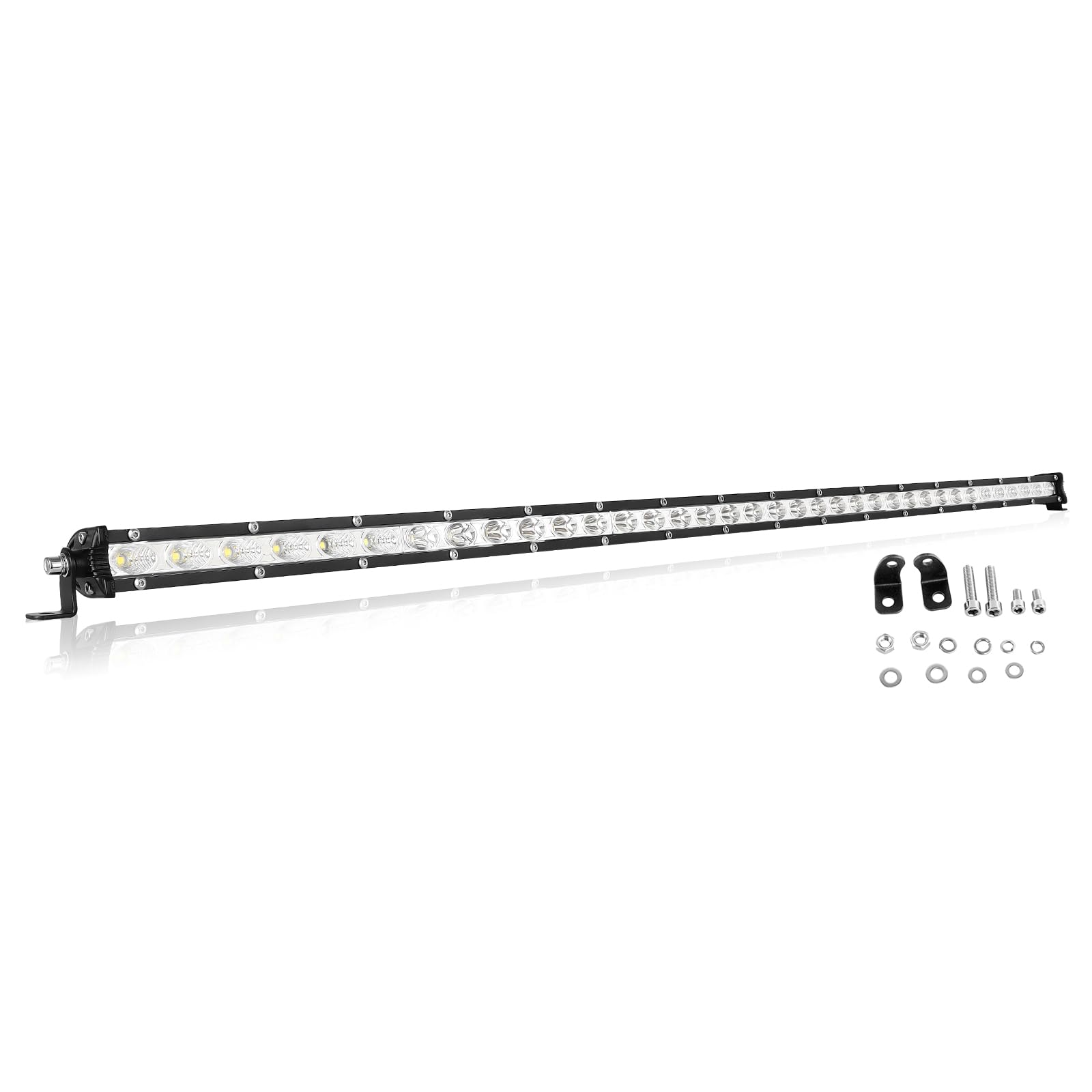 AUXTINGS 92 cm 180W Ultra Slim einreihige LED Flutlicht Strahler Spot Strahler mit Halterung für Offroad ATV UTV SUV von AUXTINGS