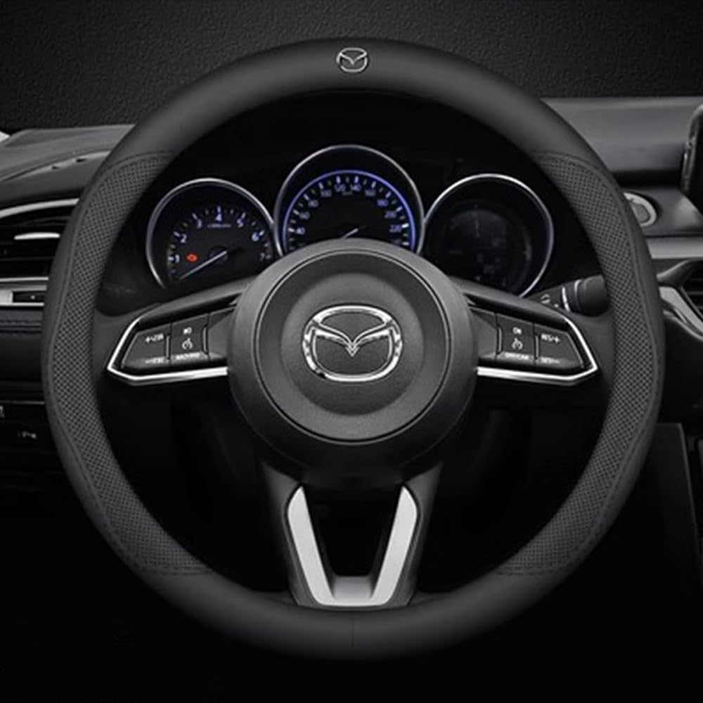 Auto Lenkradhülle für Mazda MX-5 MX5 Miata Roadster(Type ND NC NB NB-FL NA) 1989-2024 Lenkrad Abdeckung Anti Rutsch Breathable Lenkradhüllen Wasserdicht Lenkradbezug Zubehör,A von Lupsty