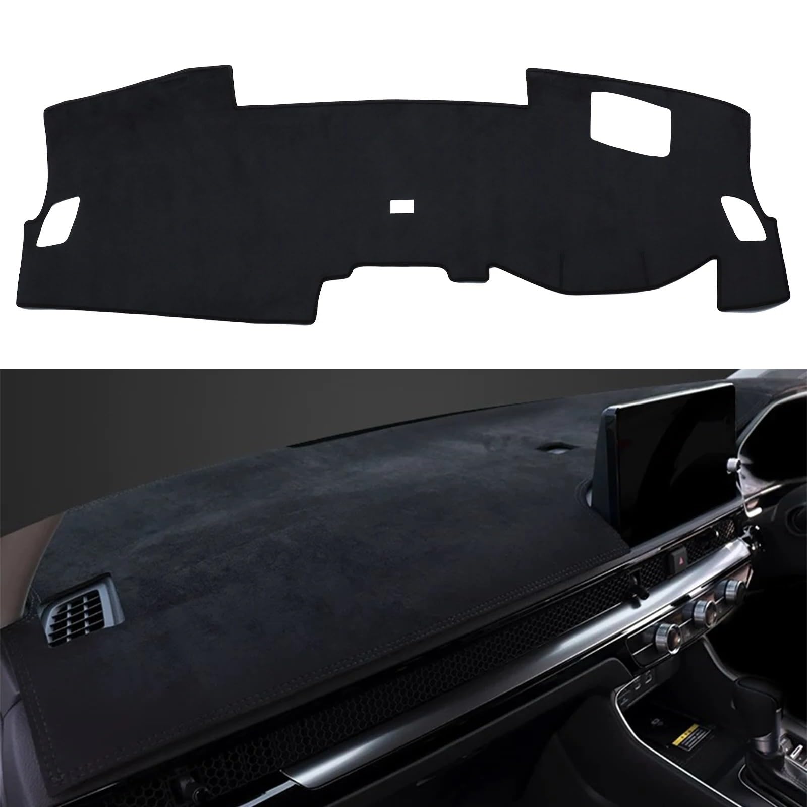 Dashboard Sonnenschirm Matte Für CRV CR-V 2023 2024 2025 Auto Dashboard Matte Dash Mat Dashmat Sonnenschirm Schutz Teppich(RHD HUD) von AVFORA