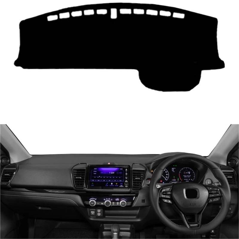 Dashboard Sonnenschirm Matte Für City 2021 2022 -ON Teppich Anti-UV Sonnenschutz Schutz Anti-Sonne Auto Innen Armaturenbrett Abdeckung DashMat Teppich(Blue RHD) von AVFORA