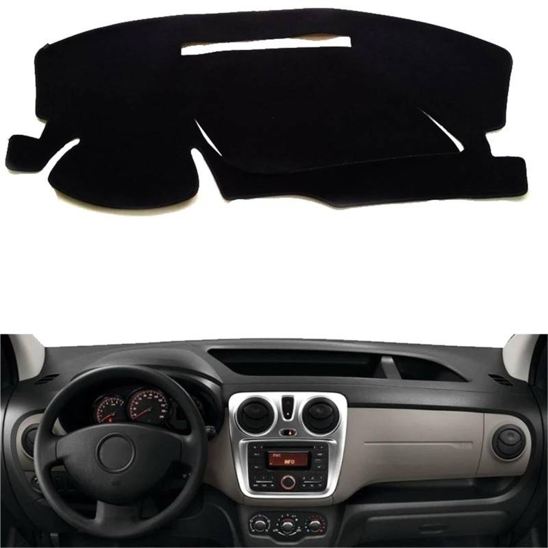 Dashboard Sonnenschirm Matte Für Dacia Dokker Auto Armaturenbrett-Abdeckung Dashmat Pad Teppich Armaturenbrett-Matte Sonnenschutz Linkslenker Auto Autoschutz(Rot) von AVFORA