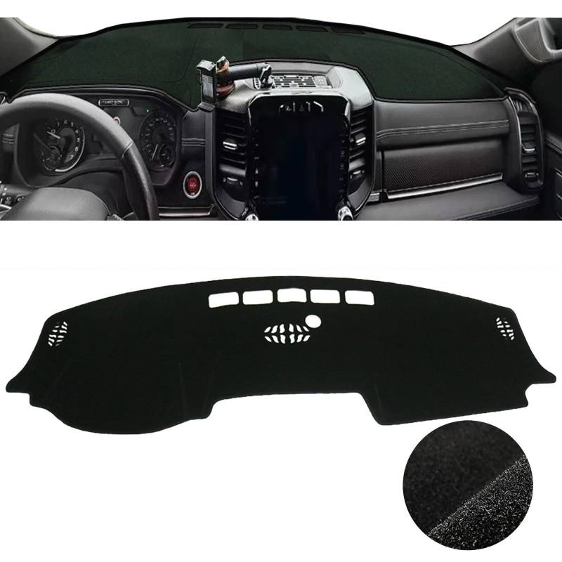 Dashboard Sonnenschirm Matte Für Dodge Ram 1500 2500 3500 REV TRX 2023 2024 2025 2026 Dash Mat Dashmat Dashboard Abdeckung Pad Auto Zubehör Sonnenschirm Schutz Teppich(LHD Without HUD) von AVFORA