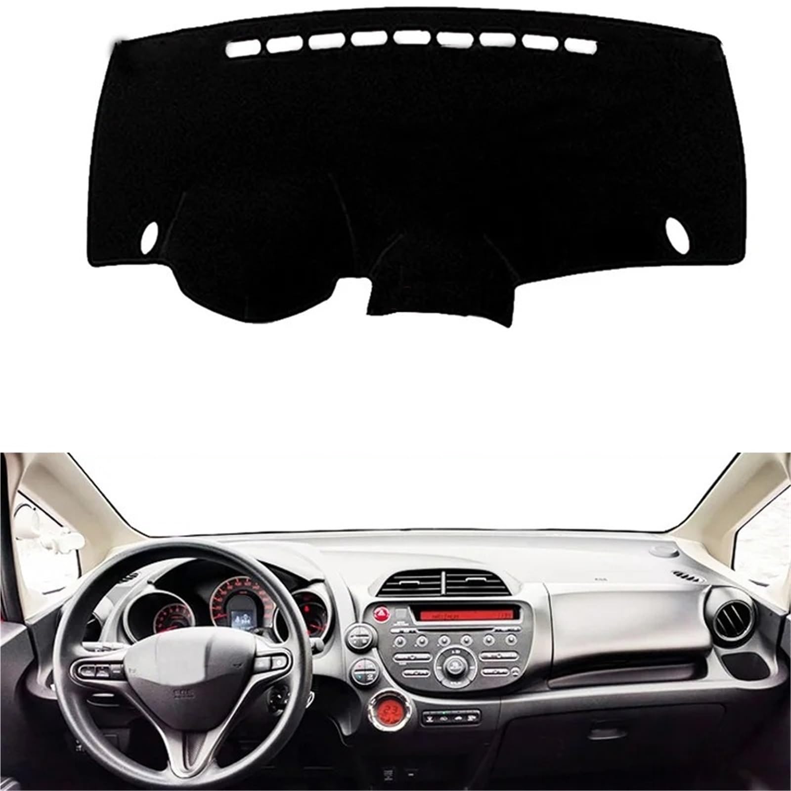 Dashboard Sonnenschirm Matte Für Fit Für Jazz 2010-2013 Auto-Armaturenbrett-Abdeckung Auto-Armaturenbrett-Matte Armaturenbrett-Pad DashMat-Teppich Anti-UV-rutschfest(Blau) von AVFORA