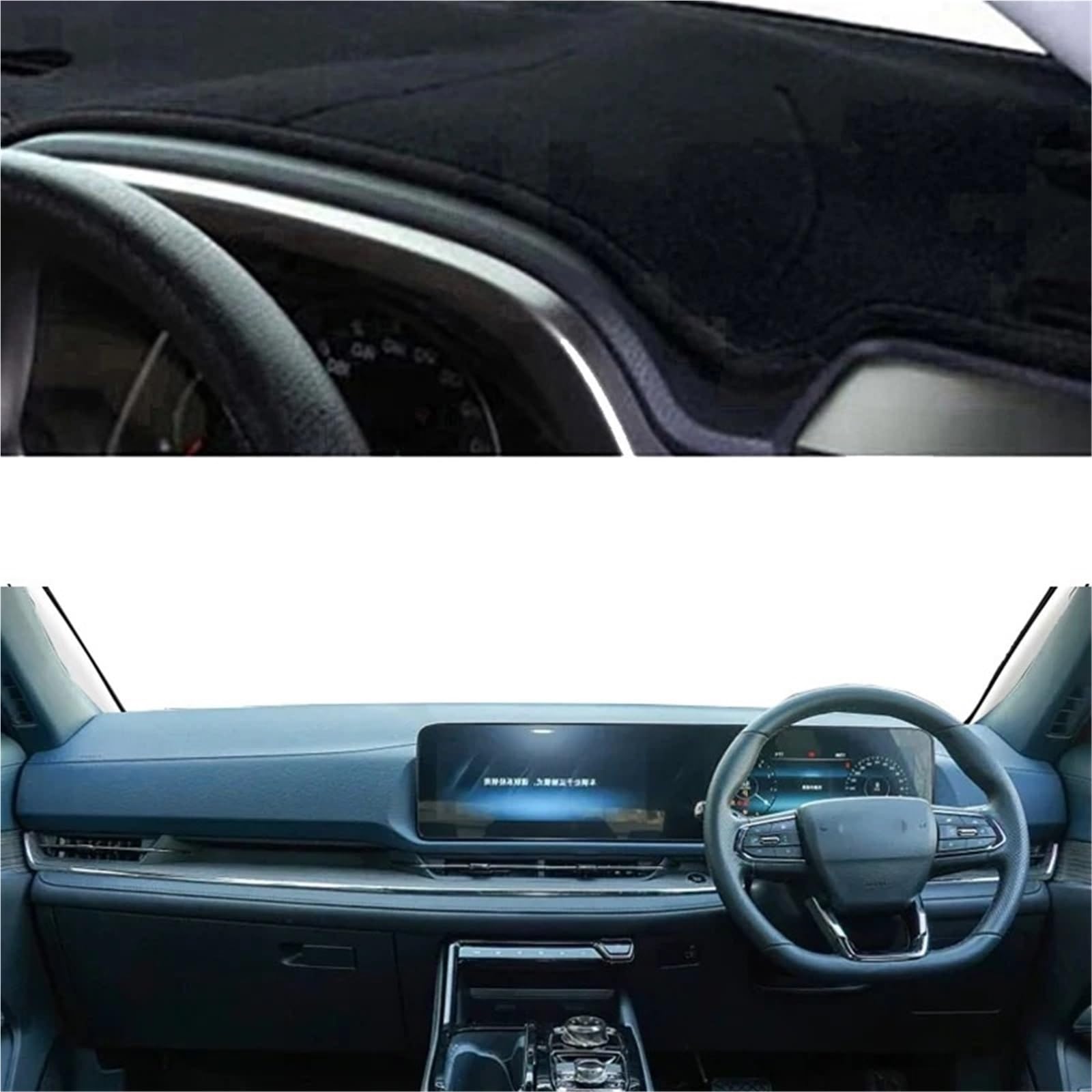 Dashboard Sonnenschirm Matte Für Ford Territory/Equator Sport 2022 2023 2024 CX Center Console Protector Teppich Dashmat Sonnenschutz Auto Dashboard Abdeckung(Right-Black) von AVFORA