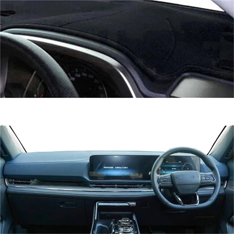 Dashboard Sonnenschirm Matte Für Ford Territory/Equator Sport 2022 2023 2024 CX Center Console Protector Teppich Dashmat Sonnenschutz Auto Dashboard Abdeckung(Right-Black) von AVFORA