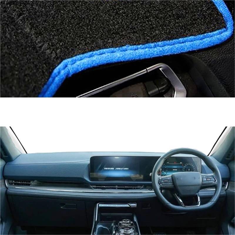 Dashboard Sonnenschirm Matte Für Ford Territory/Equator Sport 2022 2023 2024 CX Center Console Protector Teppich Dashmat Sonnenschutz Auto Dashboard Abdeckung(Right-Blue) von AVFORA