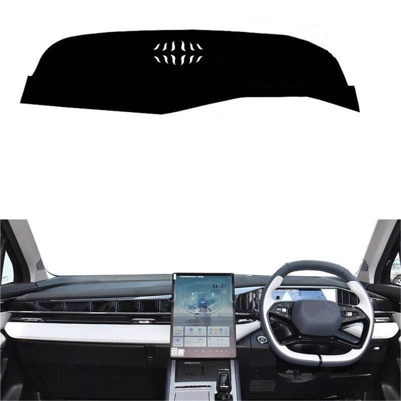 Dashboard Sonnenschirm Matte Für Geely Für STARRAY 2023 2024 2025 Auto Dashboard Abdeckung Armaturenbrett Matte Teppich Dashmat Pad Sonnenschirm Kissen Zubehör(RHD-Blue-with HUD) von AVFORA