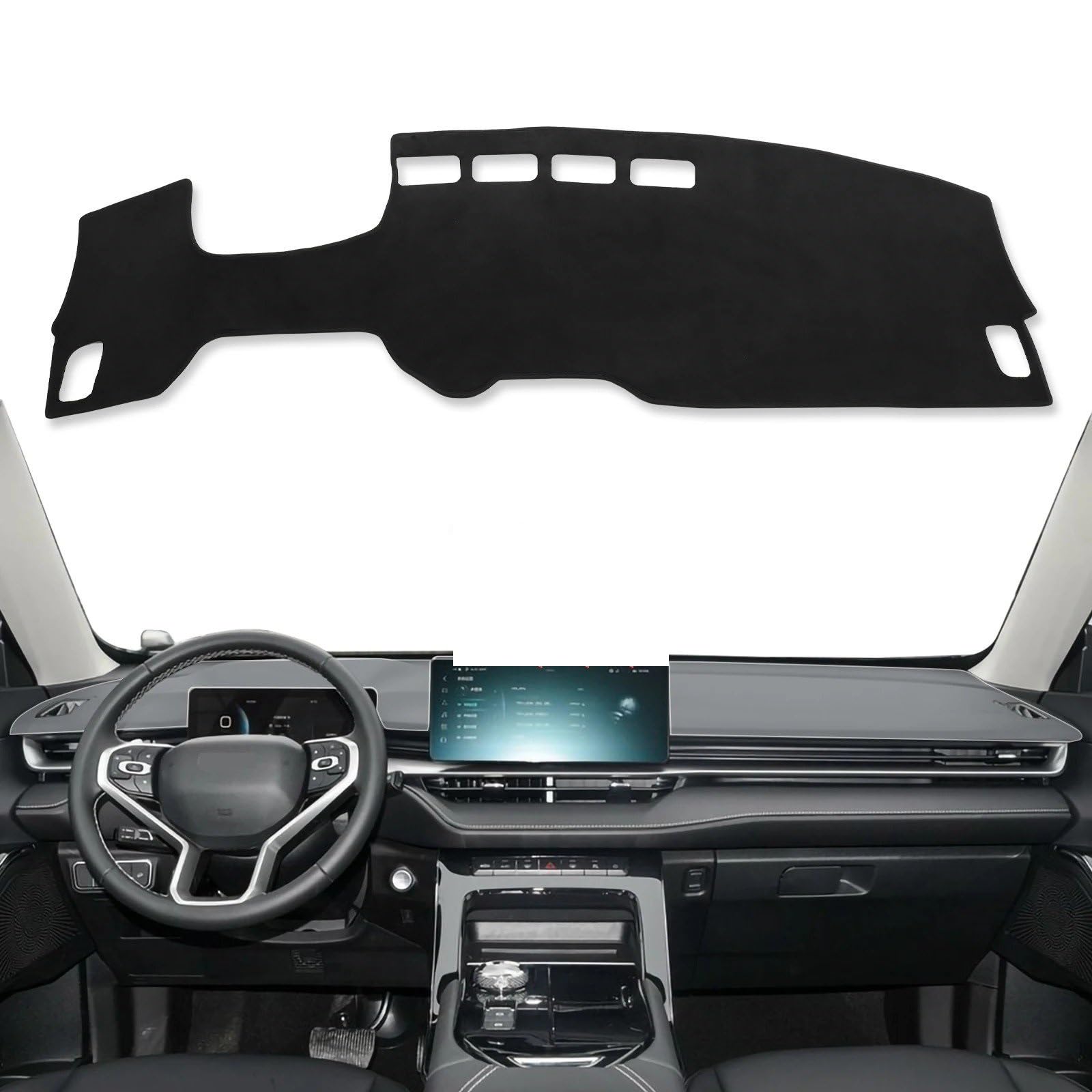 Dashboard Sonnenschirm Matte Für Haval H6 2021 2022 2023 GT H6S Für PHEV Auto Dashboard Mat Dash Pad Dashmat Sonnenschirm Schutz Teppich(LHD Logo HUD) von AVFORA
