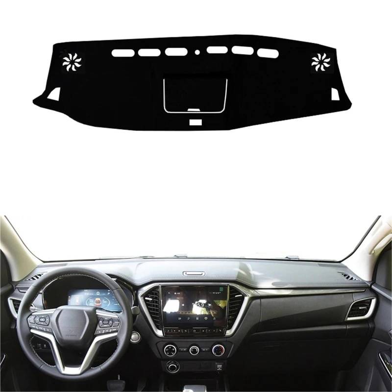 Dashboard Sonnenschirm Matte Für Isuzu D-Max DMax D Max 2021 2022 2023 2024 Center Console Protector Teppich Dashmat Sonnenschutz Auto Armaturenbrett Abdeckung(Left-Red) von AVFORA