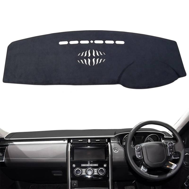 Dashboard Sonnenschirm Matte Für Land Für Rover Für Discovery 5 2017 2018 2019 2020 LR5 Auto-Armaturenbrettmatte Dash Mat Dashmat Sonnenschutz-Schutzteppich(RHD Black) von AVFORA