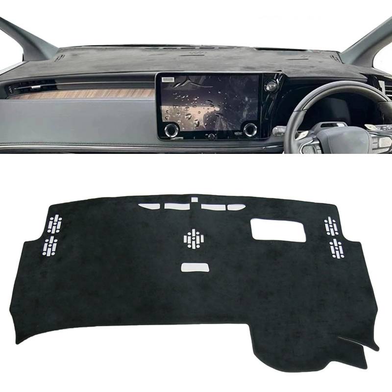 Dashboard Sonnenschirm Matte Für Lexus LM 2024 2025 2026 AW10 350H 500H LM350H Auto Dashboard Matte Dash Mat Dashmat Zubehör Sonnenschirm Schutz Teppich(RHD with HUD) von AVFORA