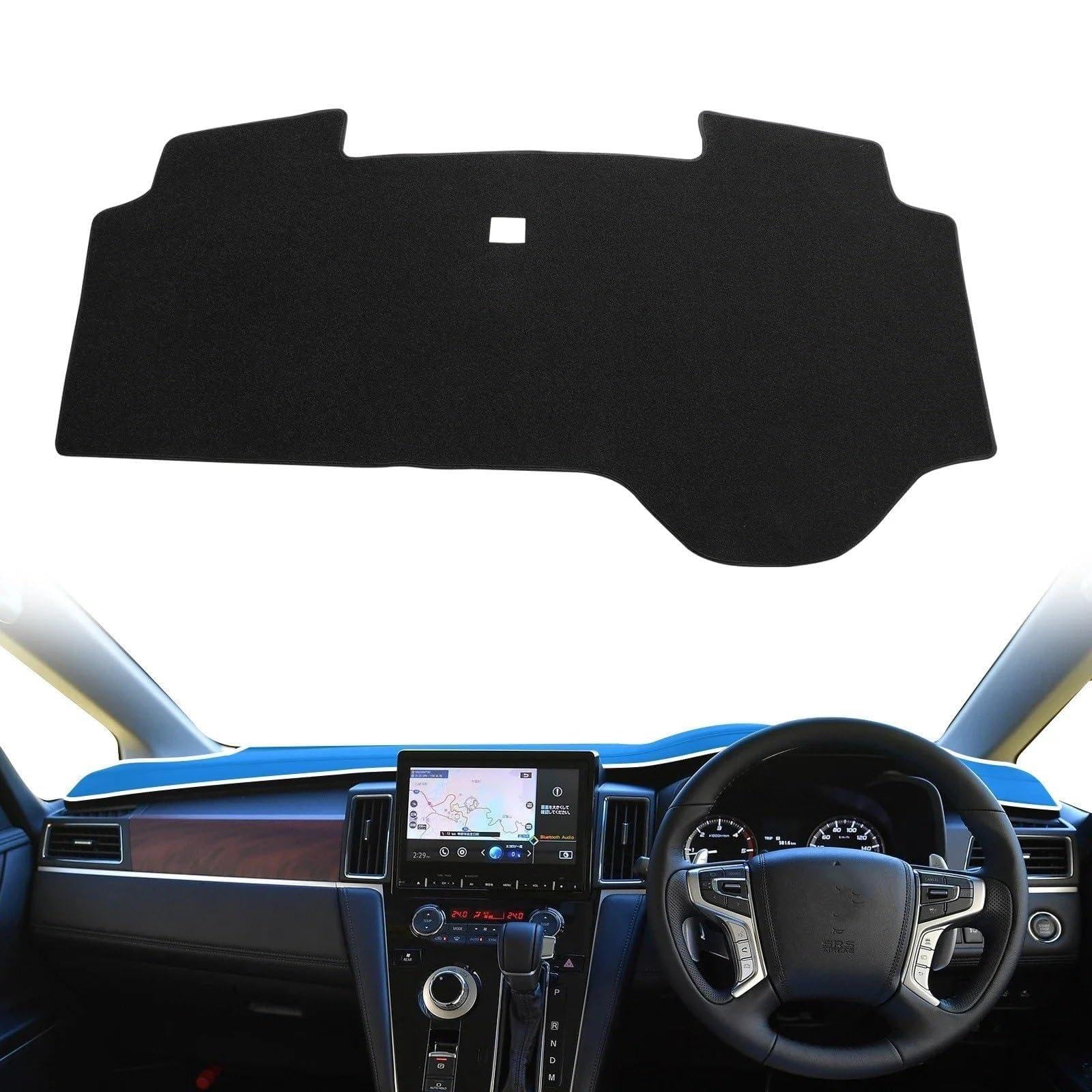 Dashboard Sonnenschirm Matte Für MITUBIST Für DELICA D:5 D5 2007 2008 2009 2010 2011-2023 Dashmat Dash Matte Zubehör Schutzhülle Teppich Auto Dashboard Pad(2020-2023) von AVFORA