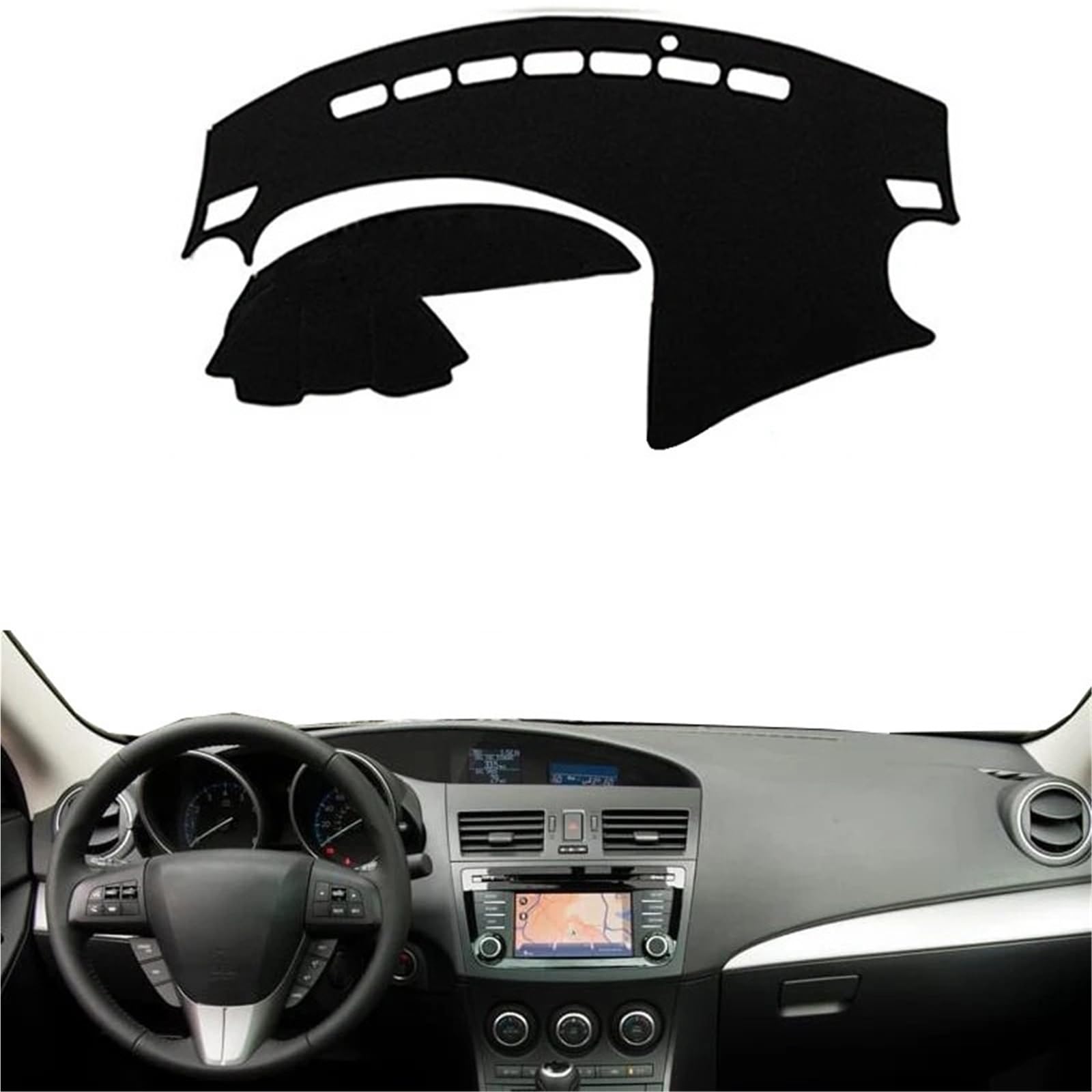 Dashboard Sonnenschirm Matte Für Mazda 3 M3 BL 2009 2010 2011 2012 2013 Auto Armaturenbrettabdeckung Automatte Armaturenbrett-Pad Teppich Anti-Uv Anti-Rutsch(Rot) von AVFORA