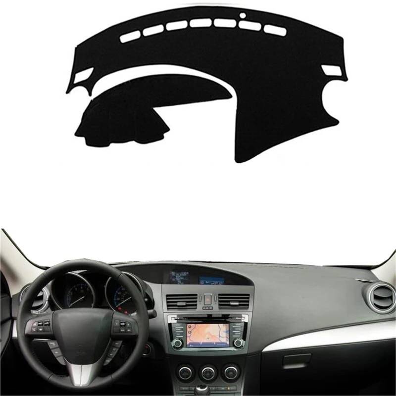 Dashboard Sonnenschirm Matte Für Mazda 3 M3 BL 2009 2010 2011 2012 2013 Auto Armaturenbrettabdeckung Automatte Armaturenbrett-Pad Teppich Anti-Uv Anti-Rutsch(Rot) von AVFORA