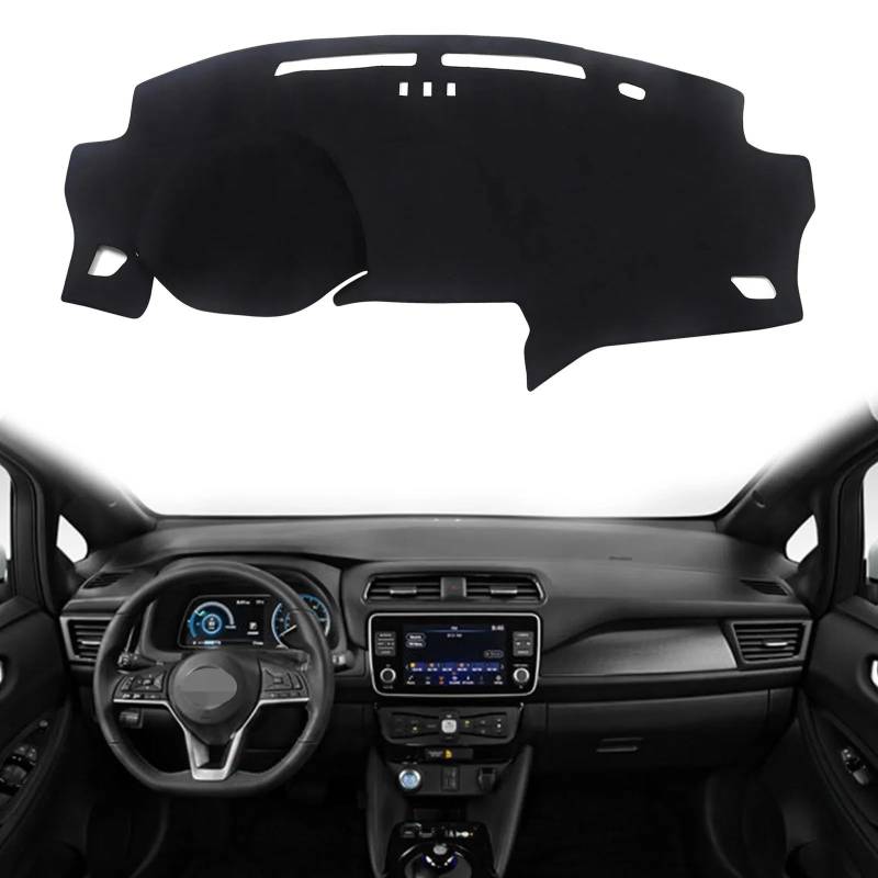 Dashboard Sonnenschirm Matte Für Nissan Für Leaf 2017 2018 2019 2020 2021 2022 EV Auto Dashboard Pad Sonnenschirm Schutz Teppich Dash Mat Dashmat Abdeckung(Left-Rudder) von AVFORA