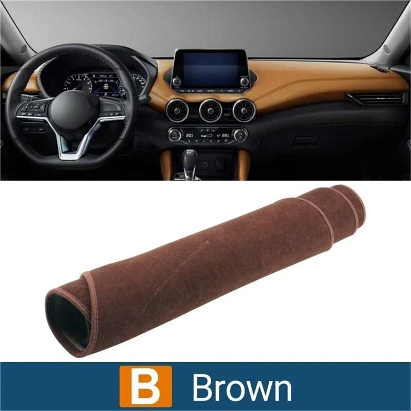 Dashboard Sonnenschirm Matte Für Nissan Für Sentra B18 2020 2021 2022 2023 2024 Instrument Schreibtisch Sonnenschutz Matte Dash Rutsch Pad Auto Dashboard Abdeckung(B Brown) von AVFORA