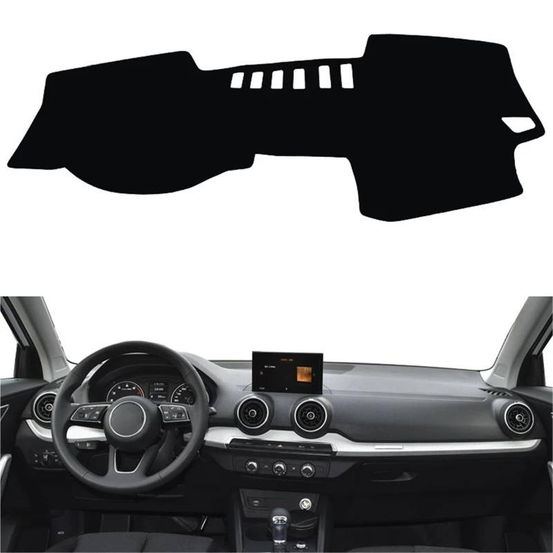 Dashboard Sonnenschirm Matte Für Q2 2016 2017 2018 2019 2020 2021 Auto-Armaturenbrett-Abdeckung Auto-Armaturenbrett-Matte Teppich Cape Sonnenschutz Dashmat Pad Kissen(Blue LHD) von AVFORA