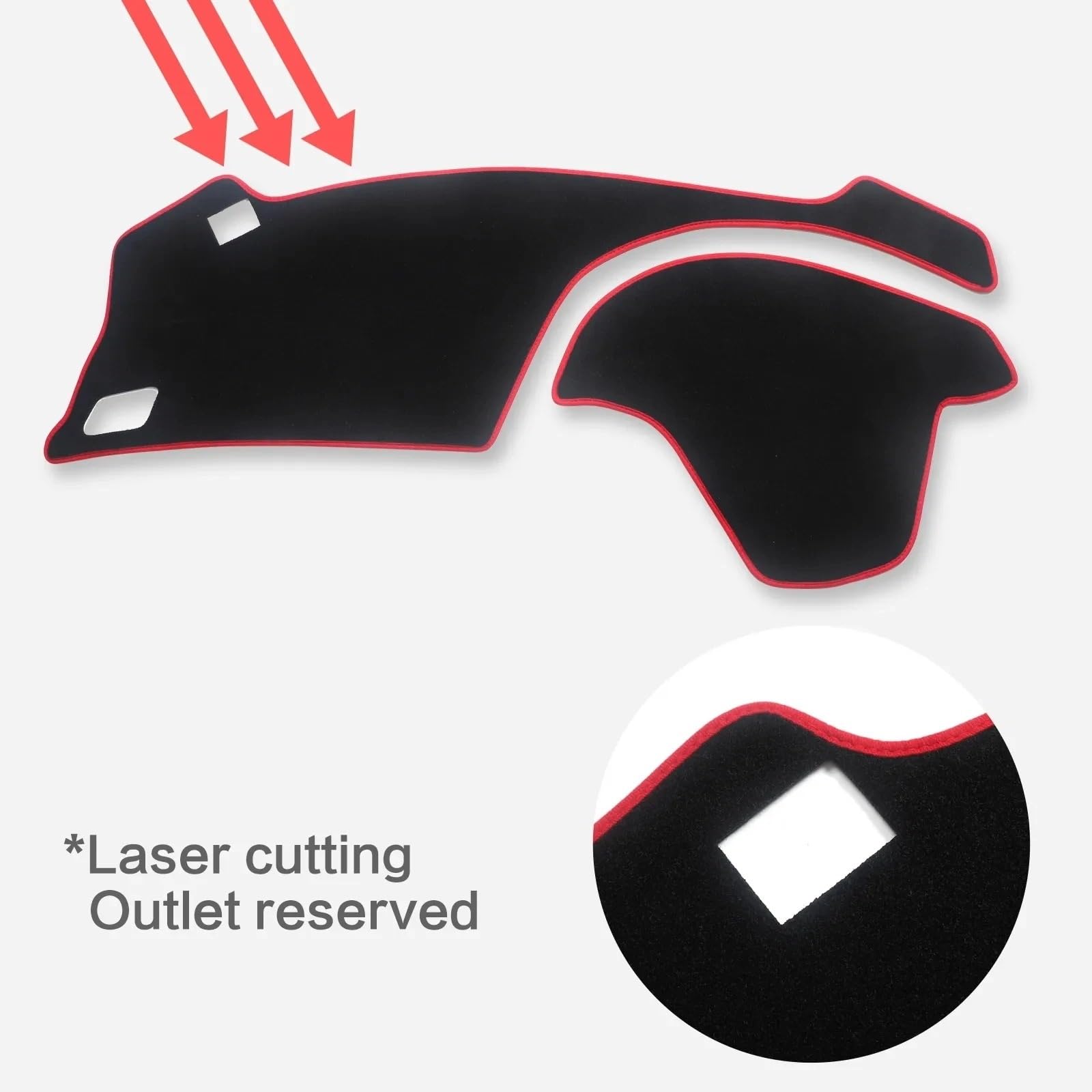 Dashboard Sonnenschirm Matte Für S660 Auto Dashboard Pad Anti-Slip Dash Mat Dashmat Zubehör Sonnenschirm Schutz Teppich Abdeckung(Right Rudder Black) von AVFORA