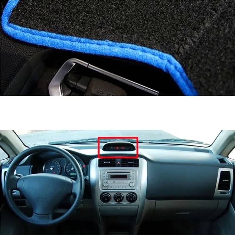 Dashboard Sonnenschirm Matte Für Suzuki Liana 2011 2012 2013 Mit Uhr Dashmat Pad Teppich Armaturenbrett Sonnenschutz Auto Auto Armaturenbrett Abdeckung Armaturenbrett Matte(Blue Left) von AVFORA