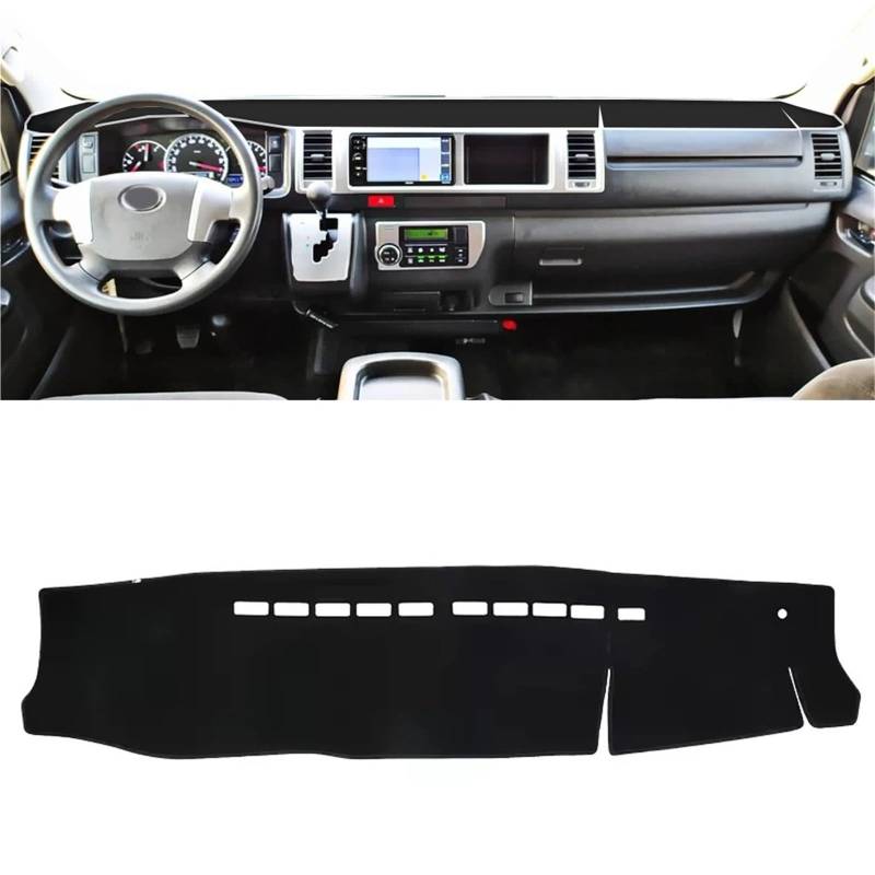 Dashboard Sonnenschirm Matte Für Toyota Für Hiace 200 Auto Dashboard Matte Dash Mat Dashmat Zubehör Sonnenschirm Schutz Teppich(LHD Wide) von AVFORA