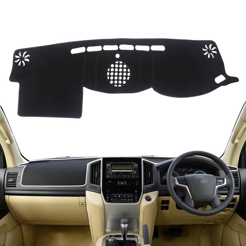Dashboard Sonnenschirm Matte Für Toyota Für Land Für Cruiser LC200 2016 2017 2018 2019 2020 2021 Dashboard Abdeckung Pad Dash Mat Dashmat Zubehör Sonnenschirm Schutz Teppich(Right Rudder) von AVFORA