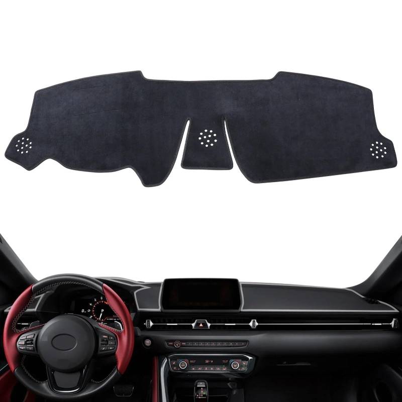 Dashboard Sonnenschirm Matte Für Toyota Für Supra 2019 2020 2021 2022 2023 2024 Zubehör Sonnenschutz Schutzpolster Auto Armaturenbrett Abdeckung Matte(Left Rudder) von AVFORA