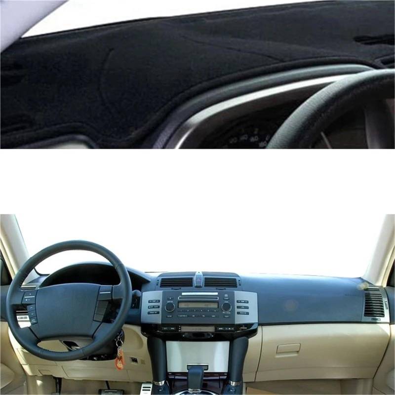 Dashboard Sonnenschirm Matte Für Toyota Mark X 2004-2009 Reiz 2005-2009 Auto Armaturenbrett Abdeckung Dash Matte Teppich Cape Auto Sonnenschutz Anti-Sonne UV Anti-schmutzig(Black LHD) von AVFORA