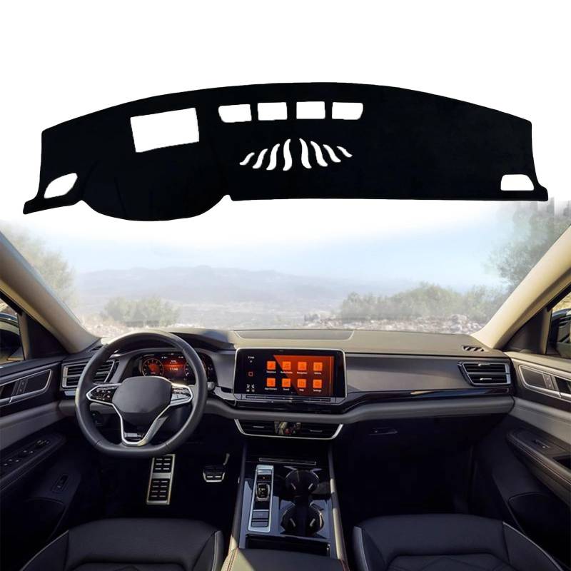 Dashboard Sonnenschirm Matte Für VW Für Atlas 2024 2025 Auto Dashboard MatCross Sport Dash Mat Dashmat Zubehör Sonnenschutz Schutz Teppich(24ATLAS HUD LHD) von AVFORA