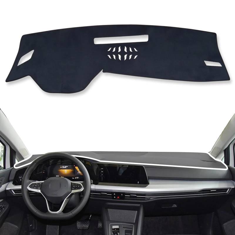 Dashboard Sonnenschirm Matte Für VW Für Golf 8 2020 2021 Dashboard Abdeckung Pad MK8 GTI R Dash Mat Dashmat Anti-Slip Sonnenschirm Schutz Teppich(Left Rudder) von AVFORA