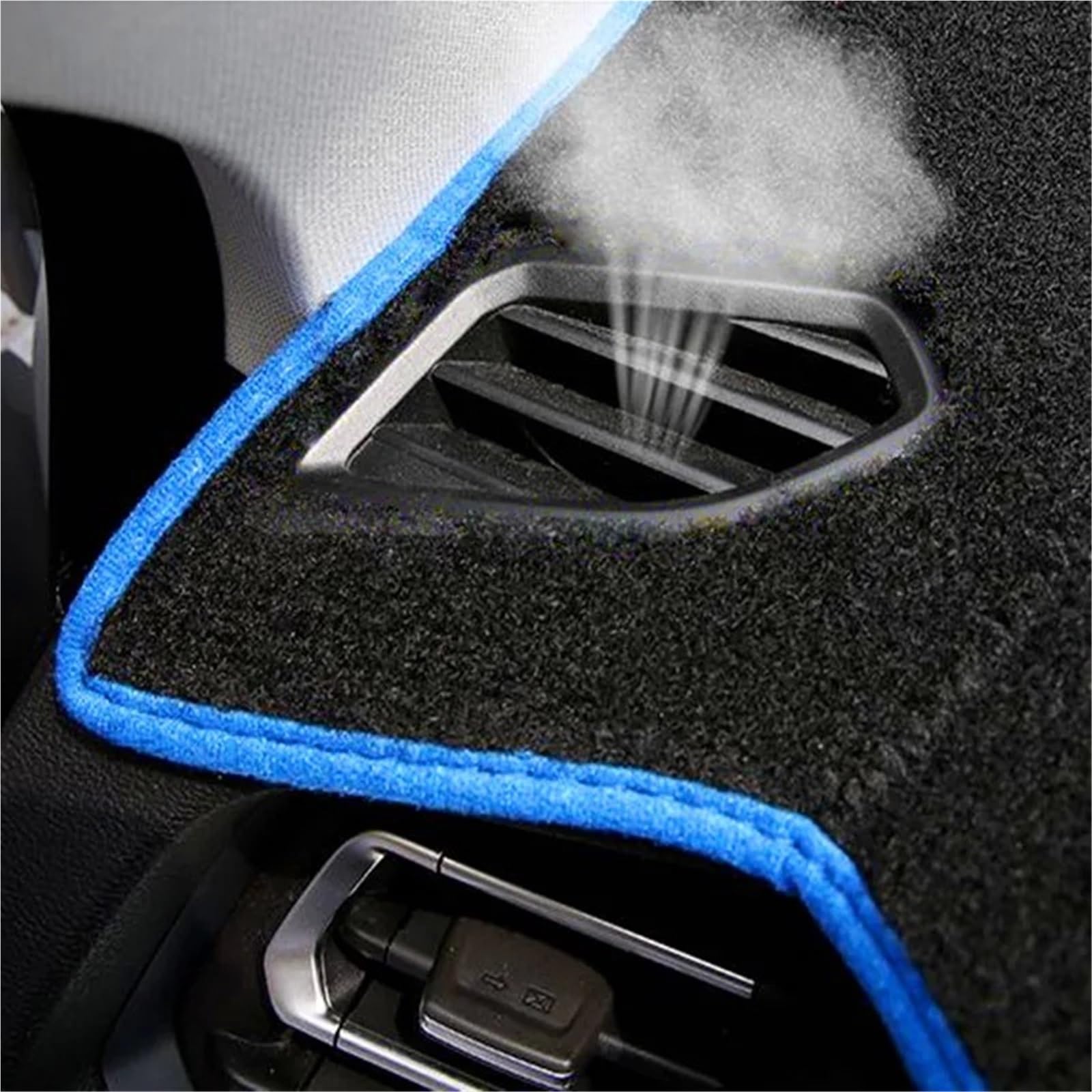 Dashboard Sonnenschirm Matte Für VW Für Polo Limousine Für Vento MK5 6R Armaturenbrettmatte Armaturenbrettauflage Teppich Dashmat Anti-UV-Auto-Armaturenbrett-Abdeckung(Blau) von AVFORA