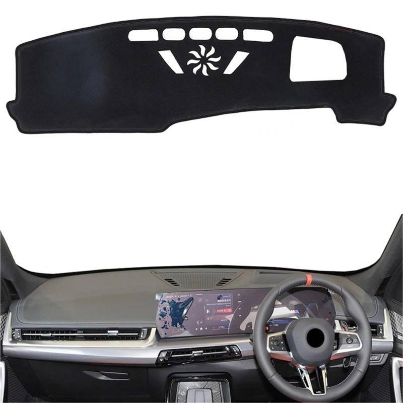 Dashboard Sonnenschirm Matte Für X1 III (U11/U12) 2022 2023 2024 2025 Auto-Armaturenbrett-Abdeckung Armaturenbrett-Matte Teppich Dashmat Pad Sonnenschirm Kissen(RHD-Red-with HUD) von AVFORA