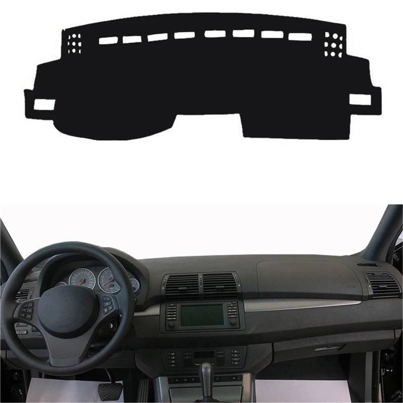 Dashboard Sonnenschirm Matte Für X5 1999 2000 2001 2002 2003-2006 Armaturenbrett-Matte Anti-Sonne Auto Auto Armaturenbrett-Abdeckung Armaturenbrett-Matte Teppich Cape(Blue LHD) von AVFORA