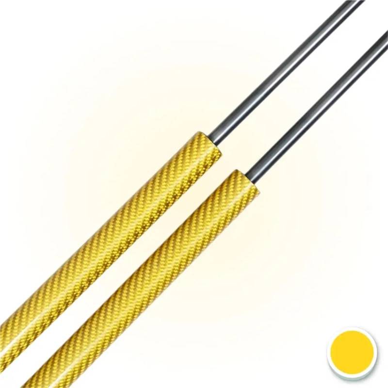 Gasdruckfeder 2 Kofferraumstreben Heckklappe Kofferraum Gasfedern Streben Stoßhebestützen Für Hyundai Terracan HP SUV Mit Spoiler 2001–2006(Yellow Carbon Fiber) von AVFORA