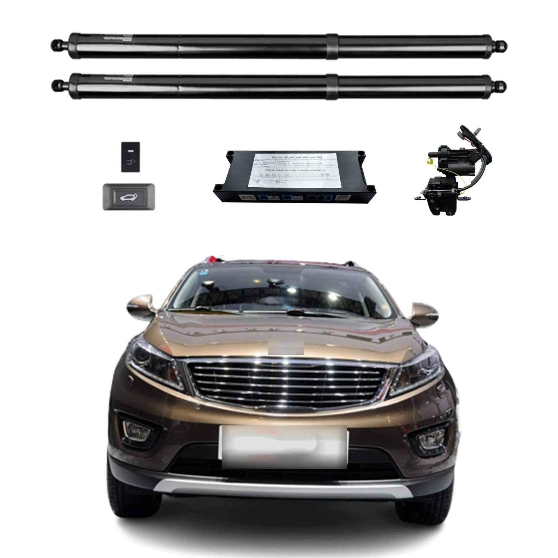 Gasdruckfeder Für Kia Für Sportage 2014-2017 Elektrische Heckklappe Power Hintertür Heckklappe Hinten Hatch Auto Boot Stamm Strut Automatische Shock Lift Stange(Without Kick Sensor) von AVFORA