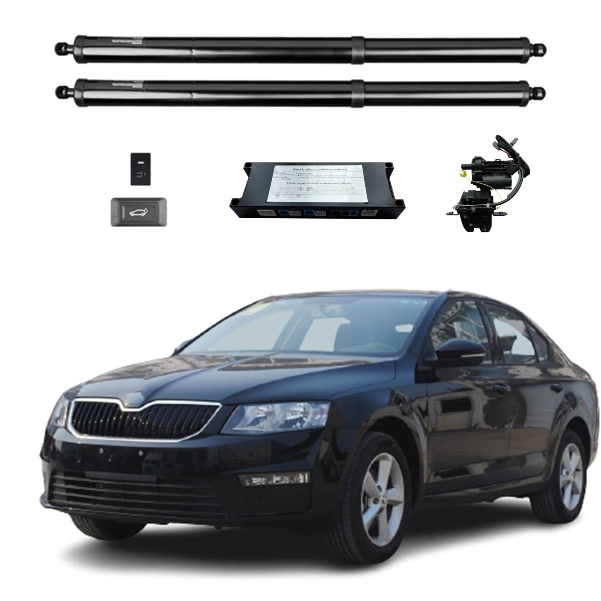 Gasdruckfeder Für Skoda Für Octavia Liftback 2015-2019 Elektrische Heckklappe Power Hintere Tür Heckklappe Auto Boot Stamm Strut Shock Lift Stange Antrieb(Without Kick Sensor) von AVFORA