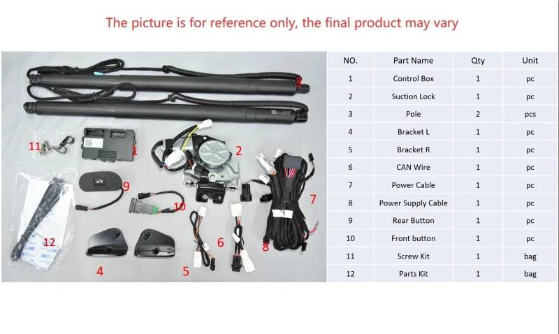 Gasdruckfeder Für VW Für Golf MK6 VI GTI 2009 2010 2011 2012 2013 Elektrische Heckklappe Power Hintere Tür Heckklappe Auto Boot Stamm Strut Shock Lift Antrieb(Without Kick Sensor) von AVFORA