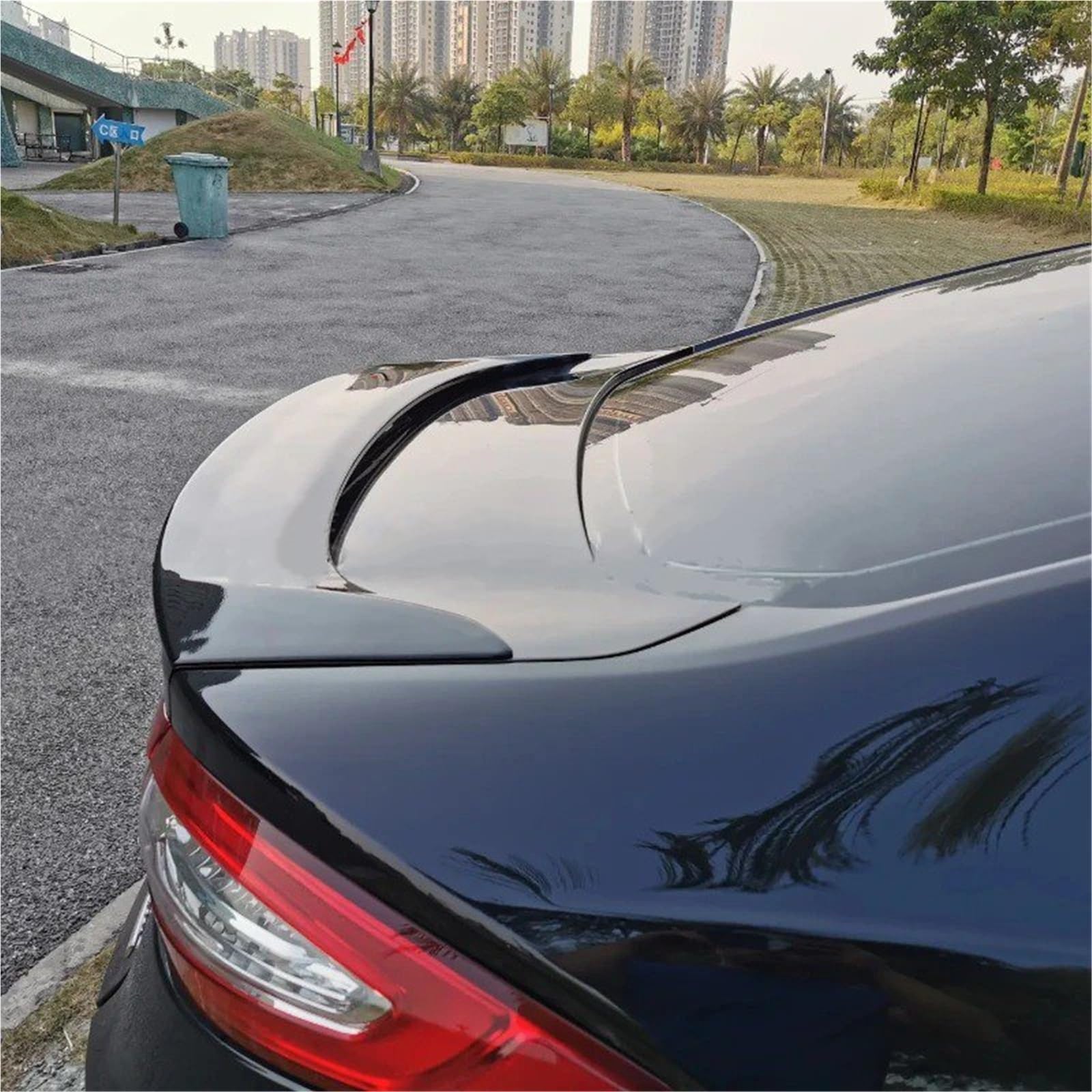 Heckspoiler Für Ford Für Mondeo MK5 Spoiler 2013 2014 2015 2016 2017 2018 ABS Material Auto Heckflügel Primer Farbe Heckspoiler(Carbon Fiber Pattern) von AVFORA
