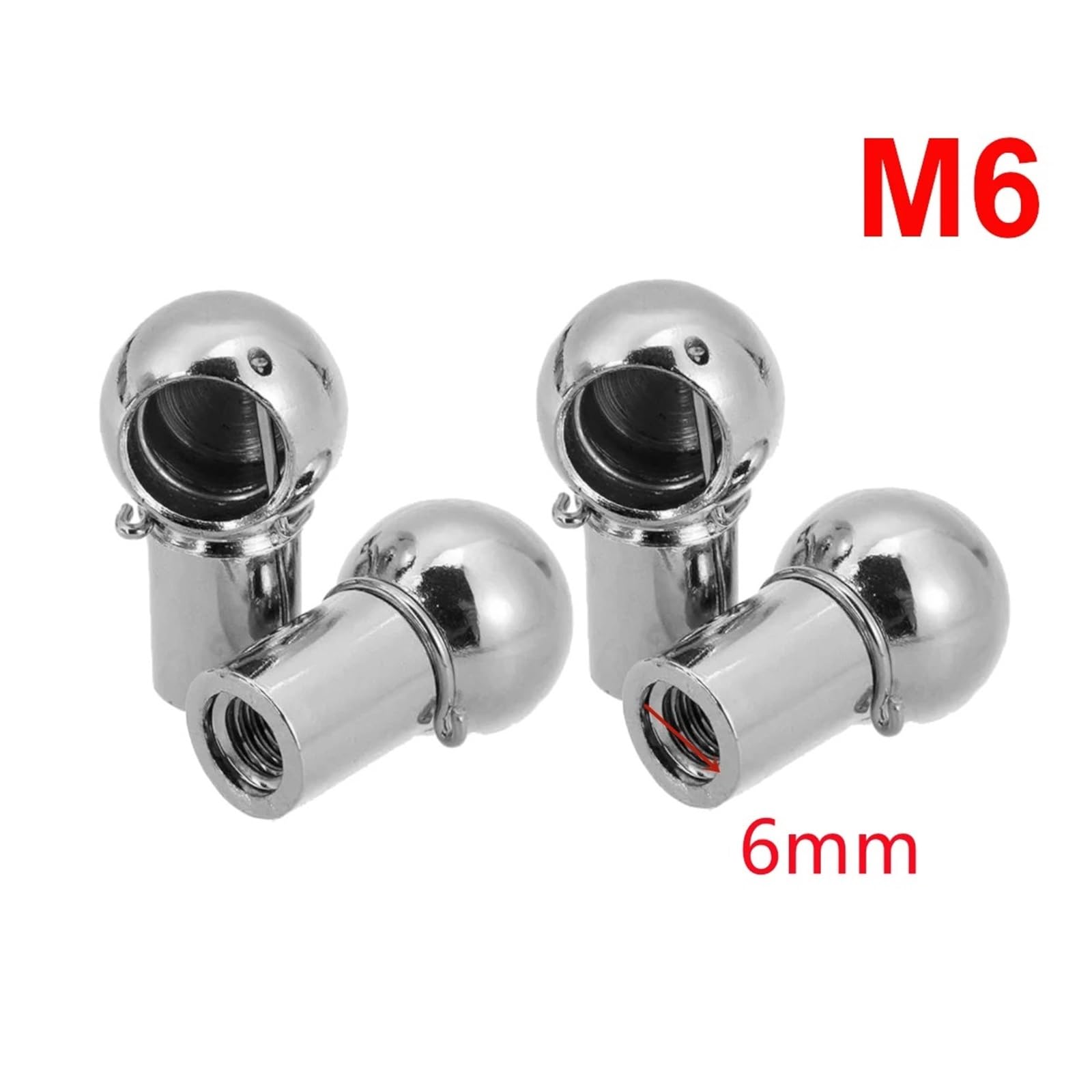 Hydraulische Gasdruckfeder 4Pcs M6 M8 Gas Strut Rod End Fitting Ball Pin Stecker Joint Ventil Frühling Halter Universal Für Auto Boot Vorne Motorhaube Stamm Hause(A) von AVFORA