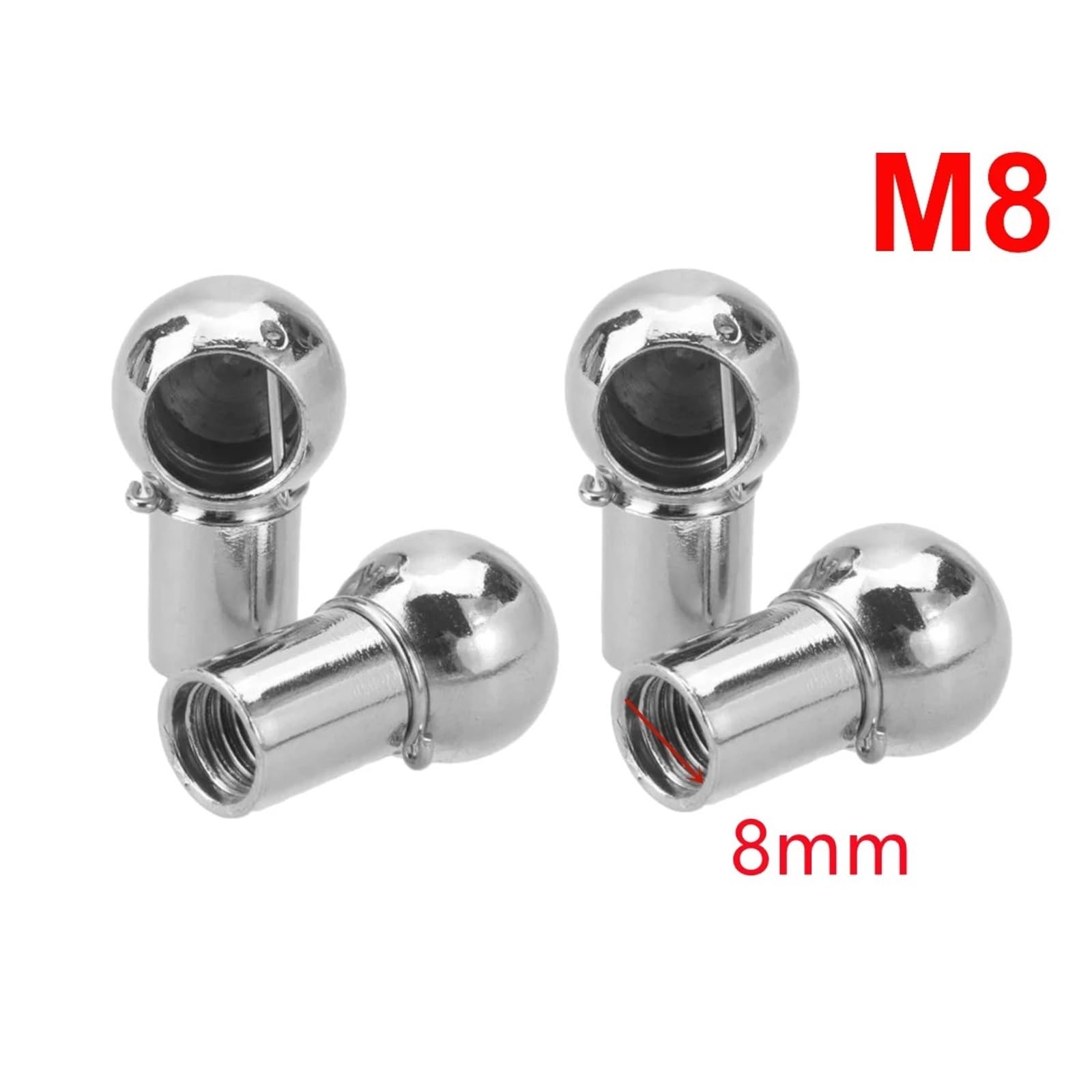 Hydraulische Gasdruckfeder 4Pcs M6 M8 Gas Strut Rod End Fitting Ball Pin Stecker Joint Ventil Frühling Halter Universal Für Auto Boot Vorne Motorhaube Stamm Hause(B) von AVFORA