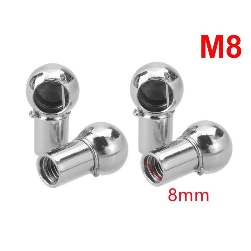 Hydraulische Gasdruckfeder 4Pcs M6 M8 Gas Strut Rod End Fitting Ball Pin Stecker Joint Ventil Frühling Halter Universal Für Auto Boot Vorne Motorhaube Stamm Hause(B) von AVFORA