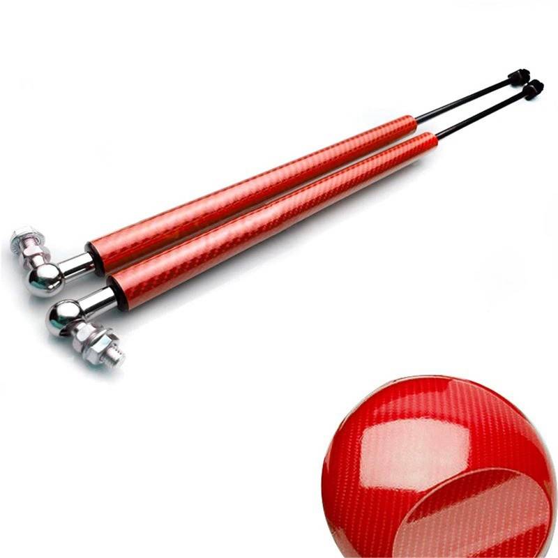 Hydraulische Gasdruckfeder Auto Motorhaube Motor Abdeckung Haube Gas Strut Bars Heber Hydraulische Frühling Schock Halterung Styling Für VW Polo 6R 6C 61 Mk5 2009-2018(Carbon Red) von AVFORA