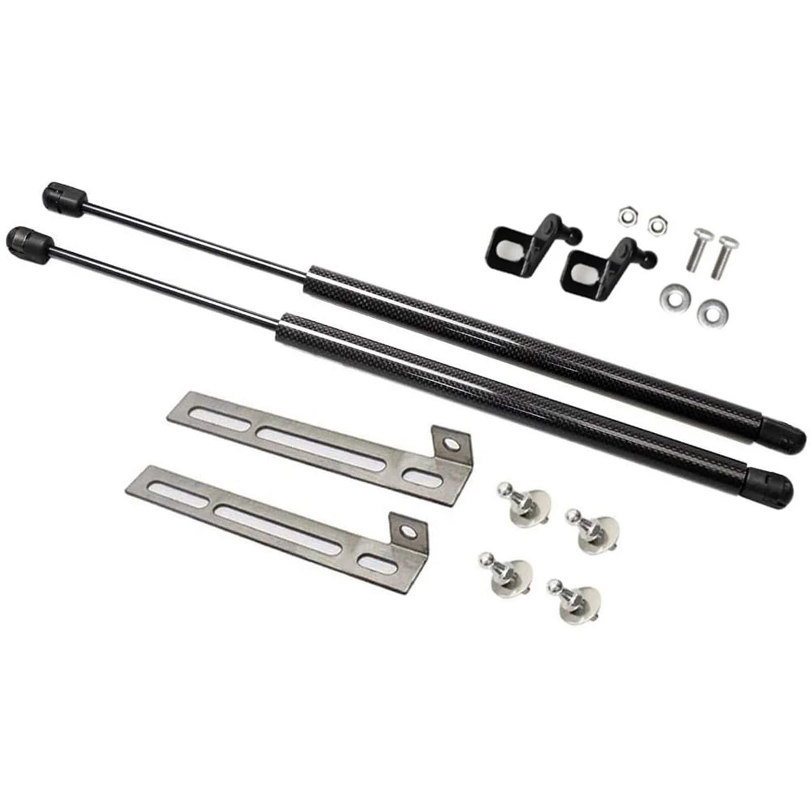 Hydraulische Gasdruckfeder Dämpfer Für SEAT Leon MK2 1P 2005–2012 Vordere Motorhaube Gasdruckfedern Federn Hebeunterstützung Stoßdämpfer Zubehör Absorberstütze(Black Carbon Fiber) von AVFORA