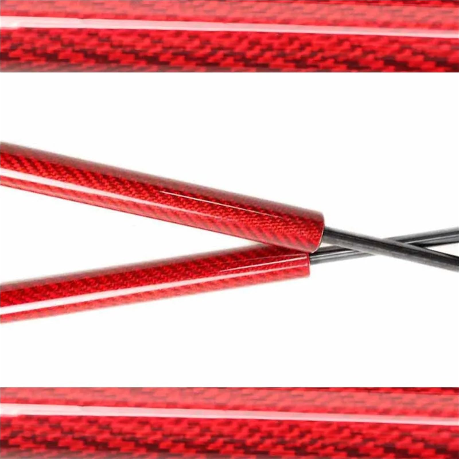 Hydraulische Gasdruckfeder Fronthaubenstreben-Kit Für Accord 10. 2018–2023 CV1 CV2 CV3 Motorhauben-Stoßdämpfer Hebe-Stützstangen Prop-Gasfeder(Red Carbon Fiber) von AVFORA