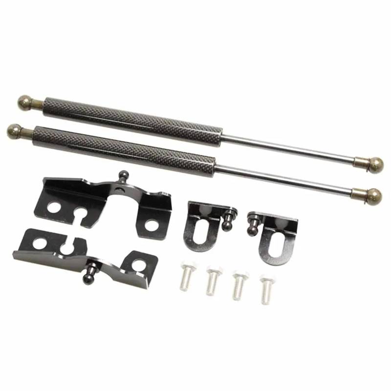 Hydraulische Gasdruckfeder Für FIAT 124 Spir 2015 2016 2017 2018 2019 2020 2021 2022 Fronthaube Motorhaube Modifizieren Kohlefaser-Gasdruckfern Stoßdämpfer Unterstützt Absorber(Black Carbon Fiber) von AVFORA