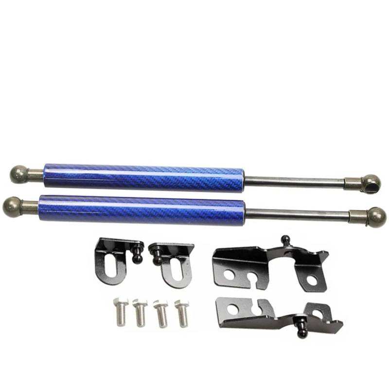 Hydraulische Gasdruckfeder Für FIAT 124 Spir 2015 2016 2017 2018 2019 2020 2021 2022 Fronthaube Motorhaube Modifizieren Kohlefaser-Gasdruckfern Stoßdämpfer Unterstützt Absorber(Blue Carbon Fiber) von AVFORA