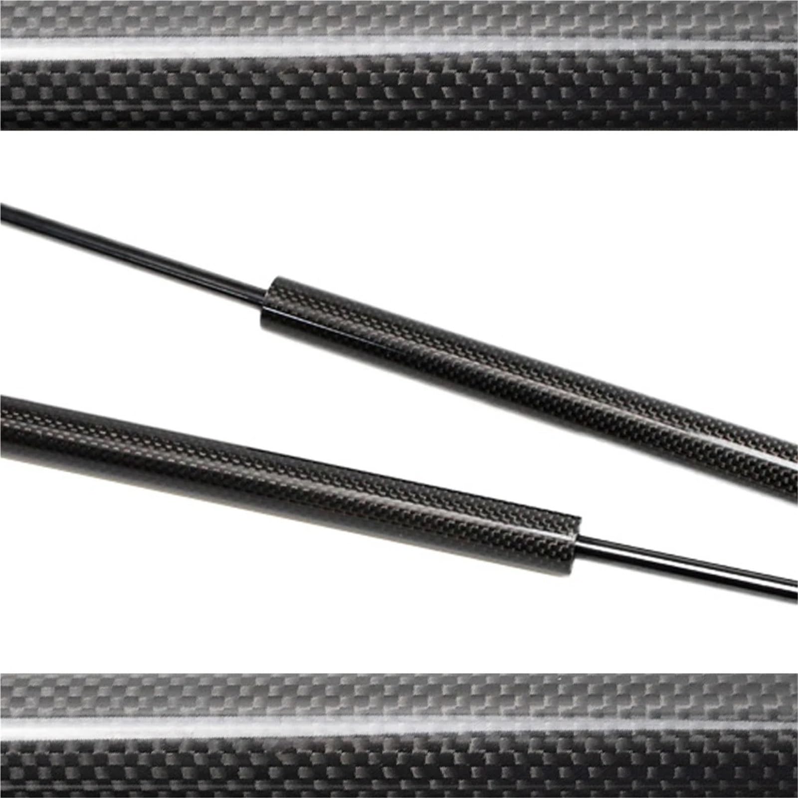 Hydraulische Gasdruckfeder Für Ford Für Focus Mk4 2018 2019 2020 2021 2022 2023 Haube Gas Strut Lift Unterstützung Stoßdämpfer Stange Frühling Stoßdämpfer(Black Carbon Fiber) von AVFORA