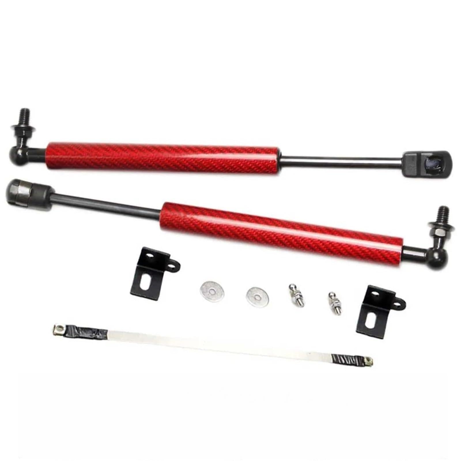 Hydraulische Gasdruckfeder Für Mazda 2 Demio DL DJ 2014-2022 Haube Streben Vorne Motorhaube Ändern Schock Dämpfer Lift Unterstützt Absorber Kolben Stange Zylinder Requisiten(Black Carbon Fiber) von AVFORA
