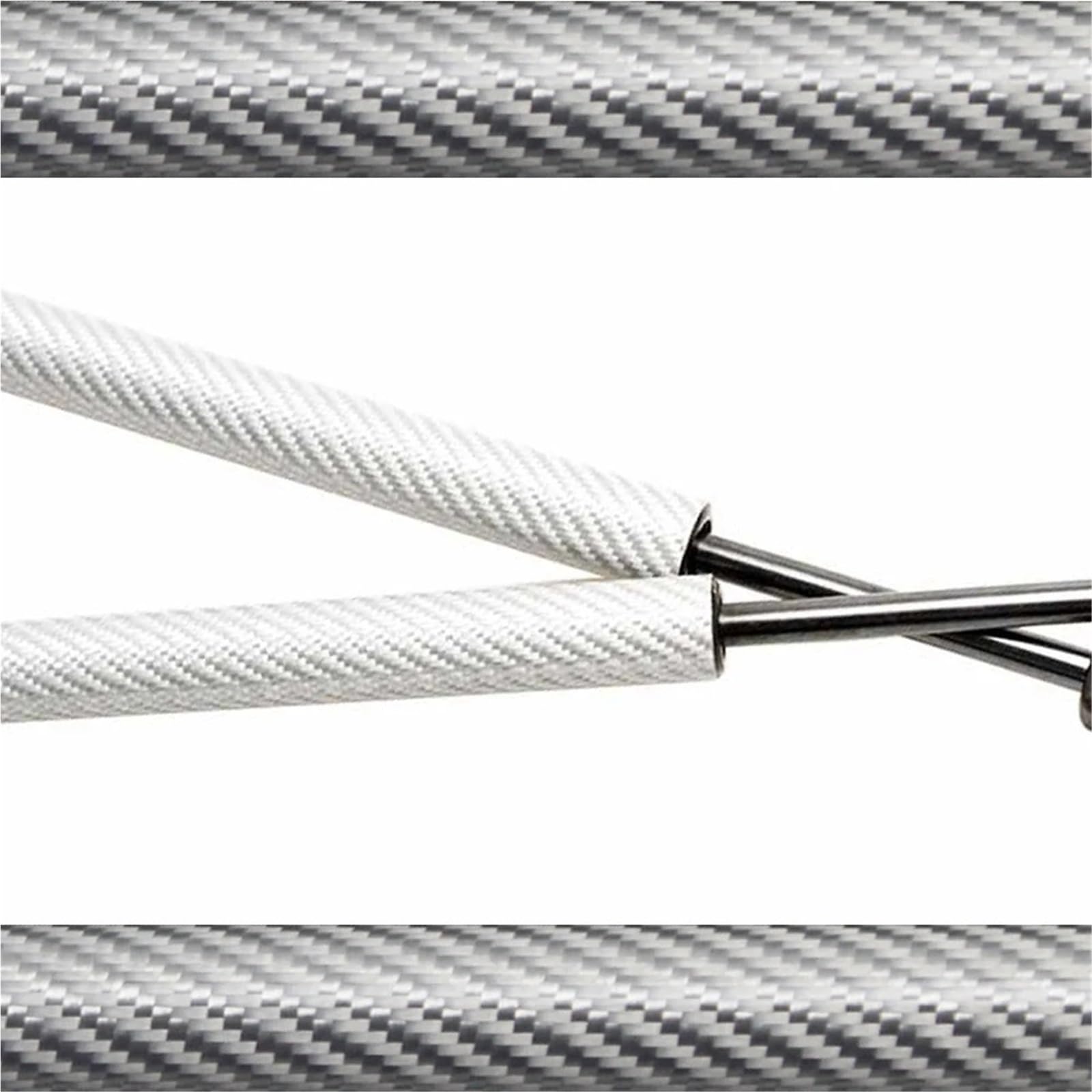 Hydraulische Gasdruckfeder Für Mazda 3 Axela BK 2003-2009 2PCS Front Hood Gas Strut Lift Unterstützung Stoßdämpfer Strut Strut(Silver Carbon Fiber) von AVFORA